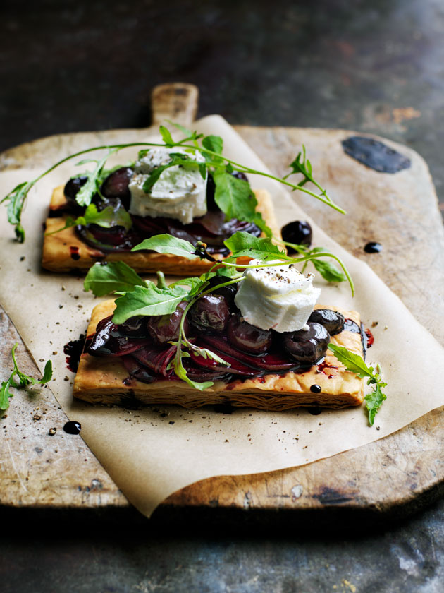 CROWD PLEASER BALSAMIC BEETROOT AND GOAT'S CHEESE TARTS