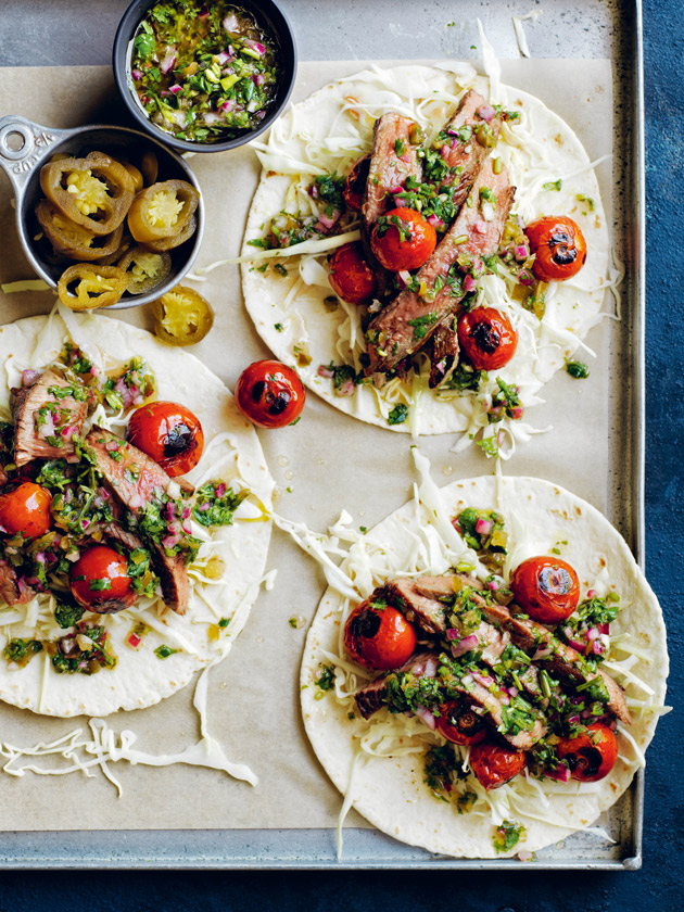 EASY WEEKNIGHTS CHIMICHURRI STEAK TACOS