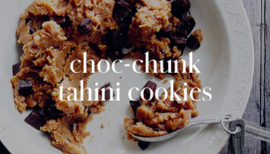FROM WEEKLIGHT CHOC-CHUNK TAHINI COOKIES