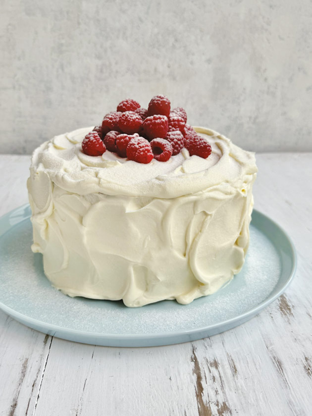 SIMPLE CELEBRATION CAKE LEMON AND RASPBERRY LAYER CAKE