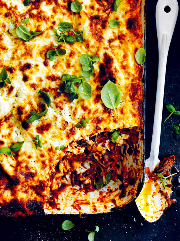 COMFORTING SIMPLE BEER AND RICOTTA LASGANE