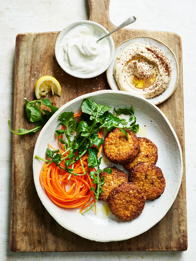 EASY WEEKNIGHTS CAULIFLOWER AND KIMCHI FALAFELS