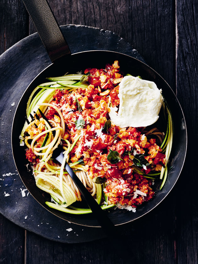 EASY WEEKNIGHTS CHORIZO AND CAULIFLOWER BOLOGNESE