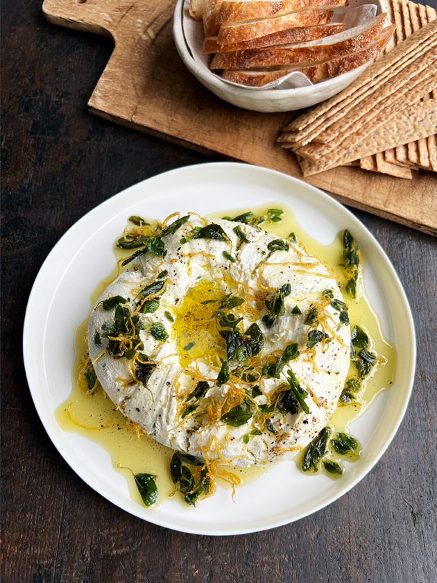 CROWD FAVOURITE GREEN OLIVE, LEMON AND OREGANO LABNE