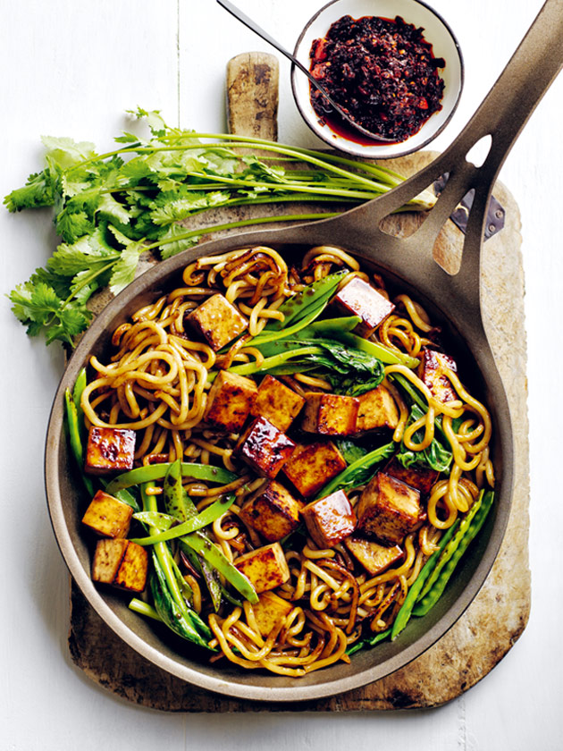 EASY WEEKNIGHTS HONEY SOY TOFU WITH UDON NOODLES