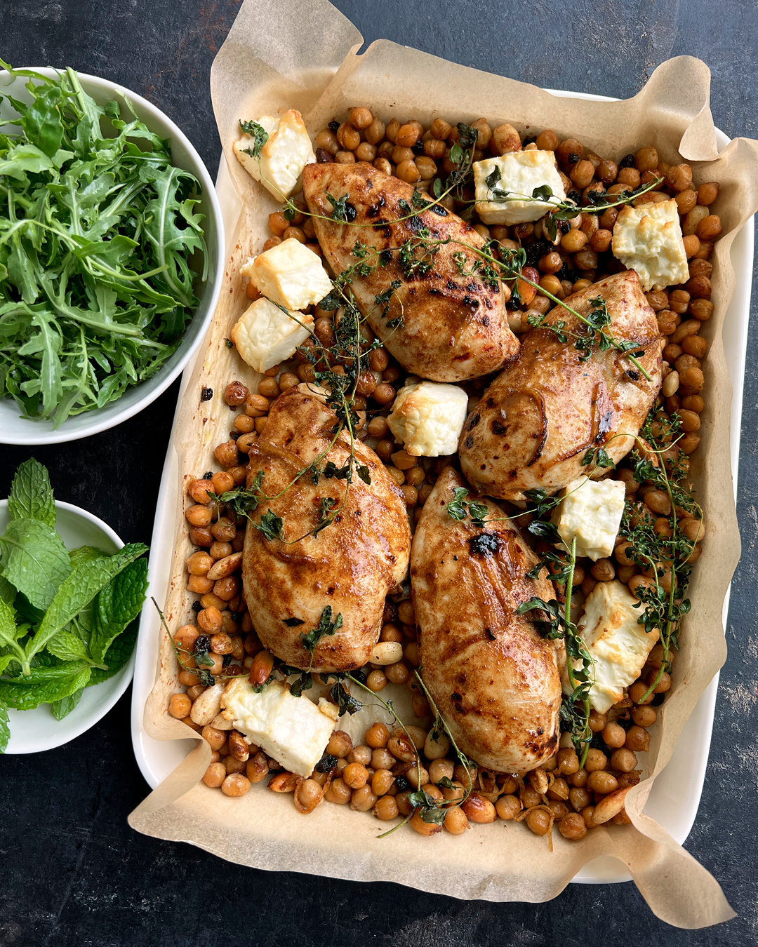 EASY WEEKNIGHTS SPICED ALMOND ROASTED CHICKEN