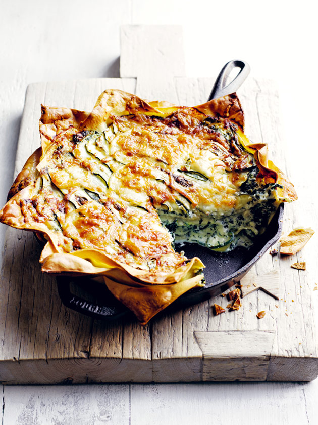 COMFORTING ZUCCHINI, SPINACH AND MOZZARELLA LASAGNE