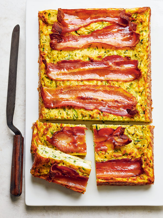 COOKING WITH KIDS ZUCCHINI AND BACON SLICE
