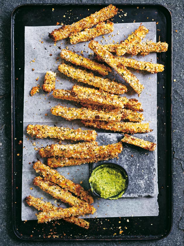 Crunchy quinoa and thyme tofu chips