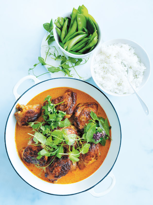 baked red chicken curry