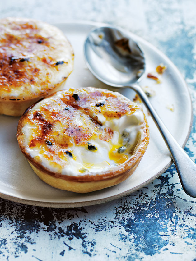 Coconut Yoghurt And Passionfruit Brulee Tarts | Donna Hay