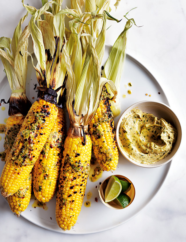 Grilled Corn With Miso Lime Butter | Donna Hay