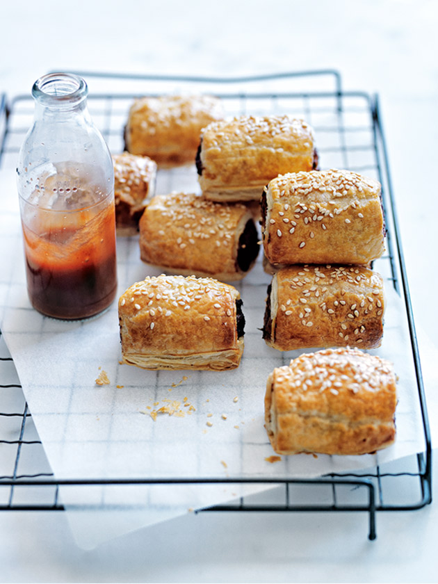 Honey Mustard Chicken Sausage Rolls Donna Hay