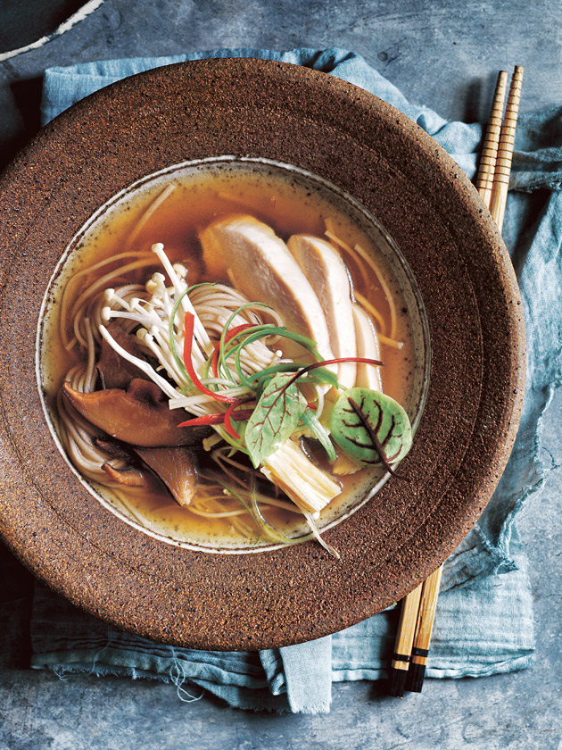 Japanese Chicken And Mushroom Soba Noodle Soup Donna Hay