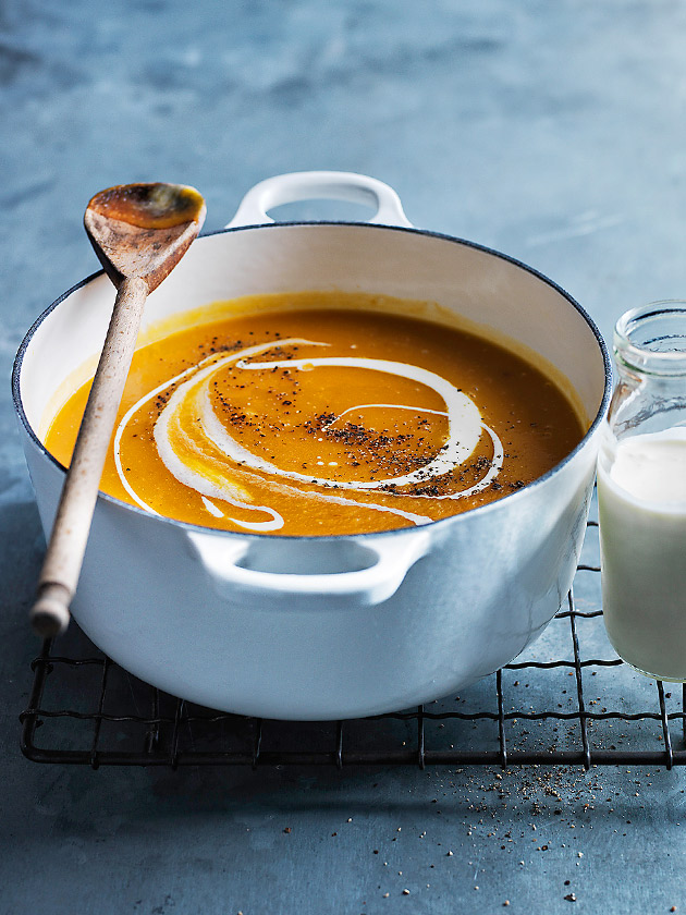 No Peel Roasted Pumpkin Soup Recipe | Donna Hay