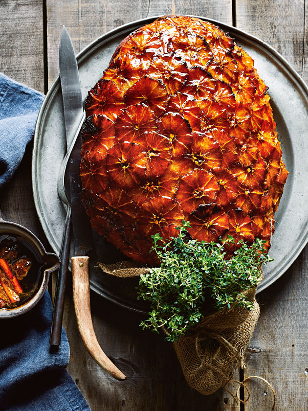 Spiced Pomegranate And Orange Glazed Ham | Donna Hay