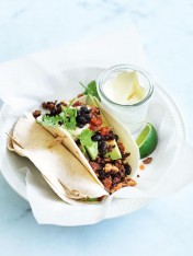 rooster and chorizo tacos