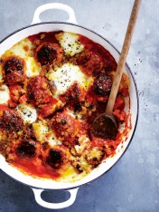 rooster and pesto baked meatballs