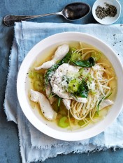 chicken noodle soup  Crispy Polenta-Lined Bocconcini Chicken soup