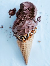 double choc-hazelnut ice-cream