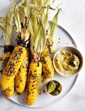 grilled corn with miso lime butter