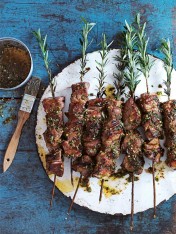 grilled rosemary and chilli pork skewers
