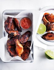 miso and honey-glazed chicken wings