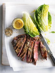mustard, thyme and cayenne grilled steaks