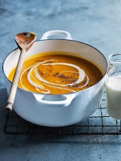 no-peel roasted pumpkin soup