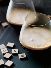 whisky coffee with spiced cream