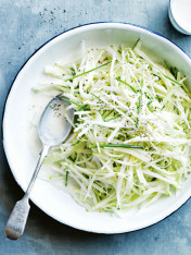 apple, cucumber and witlof slaw with buttermilk dressing