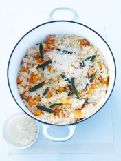 baked pumpkin and fable risotto  Feta And Eggplant Meatballs baked pumpkin sage risotto
