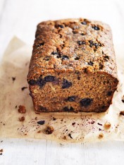 banana, chia and blueberry loaf  Chocolate-Caramel Gash banana chia blueberry loaf