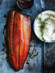 beetroot and juniper glazed salmon with horseradish mash  Pepper Steak With Chives beetroot and juniper glazed salmon with horseradish mash