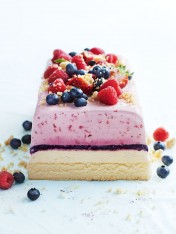 berry ice-cream slash  Lemongrass Prawns berry ice cream slice