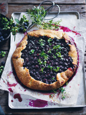 blueberry and thyme tart  Lemongrass Prawns blueberry and thyme tart
