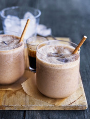 caramel cashew and coffee smoothie