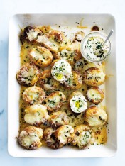 cheesy chat jacket potatoes  Crispy Polenta-Lined Bocconcini cheesy chat jacket potatoes