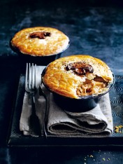 rooster and mushroom pot pies