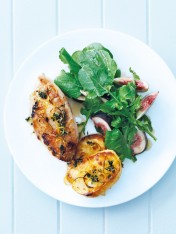 chicken with haloumi and honey