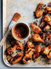 rooster wings with sriracha, sesame and honey
