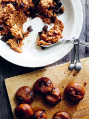 Choc-chunk tahini cookies