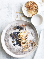coconut and blueberry overnight oats
