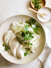 chilli and coconut poached chicken salad