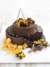 construction mountain  Traditional Chocolate Cake With Chocolate Buttercream construction mountain