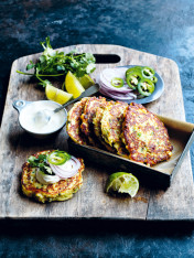 corn, jalapeño and ricotta fritters