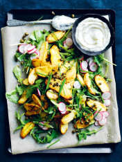 creamy potato, rocket and caper salad