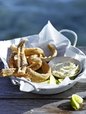 crispy chilli fish with Thai lime mayonnaise  Pepper Steak With Chives crispy chilli salt and pepper sand whiting fillets with kaffir lime mayonnaise