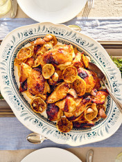 crispy lemon and garlic roast chicken