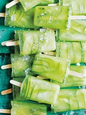 cucumber, lime and mint popsicles